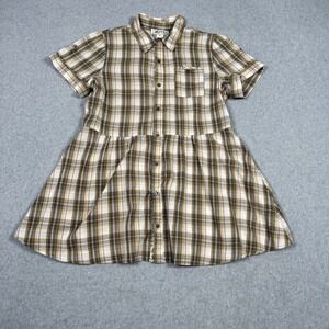 Vintage Y2K Myth NYC Fairy Grunge Cottagecore Plaid Floral Babydoll Top Medium